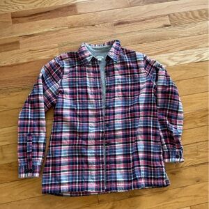 L.L. Bean Red and Blue Plaid Shirt